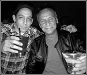 Nick Brown of Talker and Mark have a drink